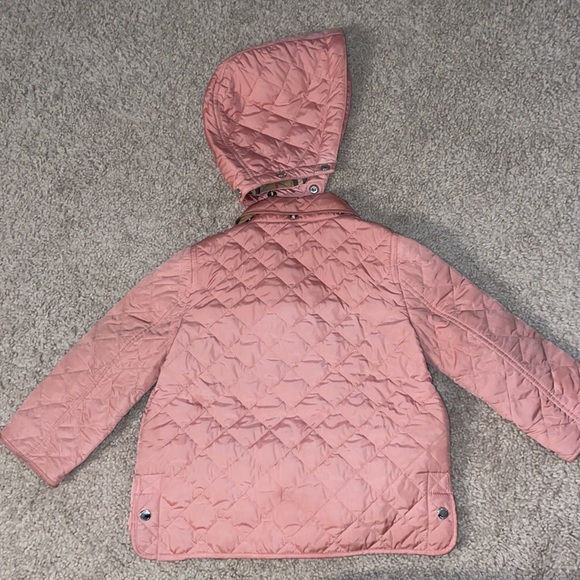 COPY - Authentic Burberry Kids Pink detachable hood quilted coat - Picture 2 of 16